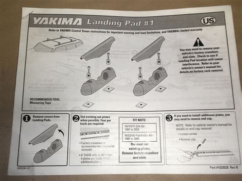 Yakima Landing Pad 1 Installation Instructions