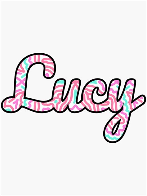 Lucy Handwritten Name Sticker By Inknames Redbubble