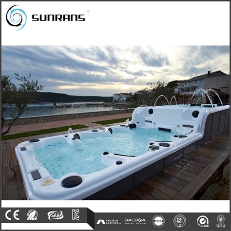 Sunrans 2018 New Model Sr859 8 Meters Free Standing Corner Bathtub Outdoor Swimming Pool Hot Tub