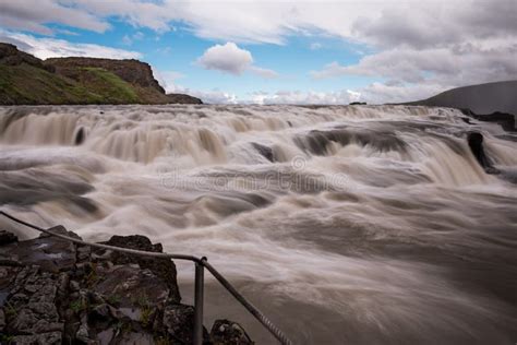 Gullfoss Waterfall The Golden Fall In Iceland Stock Image Image Of
