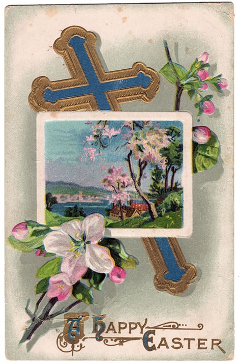 Free Clip Art Blue And Gold Easter Cross The Graphics