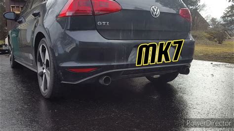 Vw Gti Mk7 Cts Downpipe Stock Catback Exhaust Cold Start Youtube