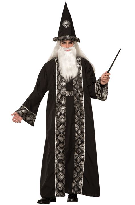 Dark Sorcerer Medieval Warlock Wizard Fancy Dress Up Halloween Adult