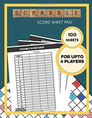 Scrabble Score Sheet Pad Tally Lists For Exciting Word Game By K Roth