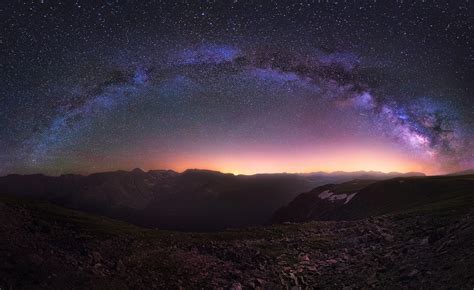 Milky Way Above Rocky Mountains Photo One Big Photo