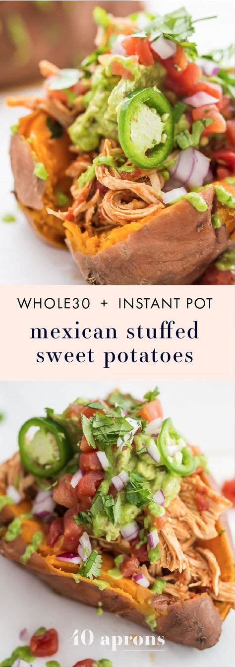 Place the lemon half and parsley inside the chicken cavity. Whole30 Instant Pot Mexican Stuffed Sweet Potatoes ...