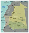 Large regions map of Mauritania | Mauritania | Africa | Mapsland | Maps ...