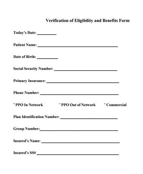 What Is An Eligibility Verification Form Importance B