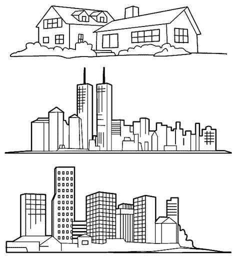 Dibujos para colorear de CIUDADES