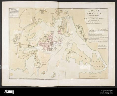 Map Of Boston 1776 Hi Res Stock Photography And Images Alamy
