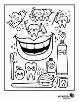 Dental Coloring Health Teeth Oral Dentist Care Activities Dentalhealth Adults sketch template