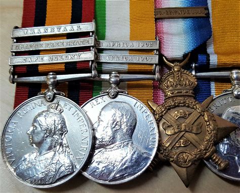 British Army Boer War Pow And Ww1 Wounded In Action Group Medals 1942 Sgt
