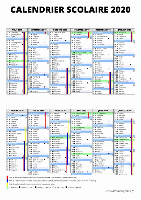 Trouvée Sur Bing Sur Mir Calendrier Scolaire