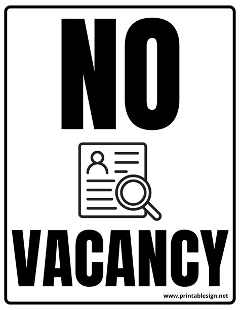 Black And White No Vacancy Sign Free Download