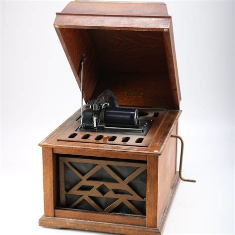 Antique Thomas Edison Amberola Phonograph with Cylinders | EBTH