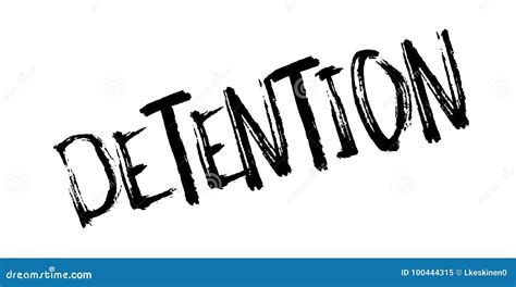 Detention Rubber Stamp Cartoon Vector 100444315