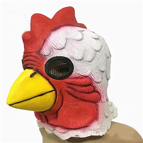 Wholesale 2017 New Halloween Cosplay Funny Big Cock Latex Mask Cosplay Scary Full Face Bird