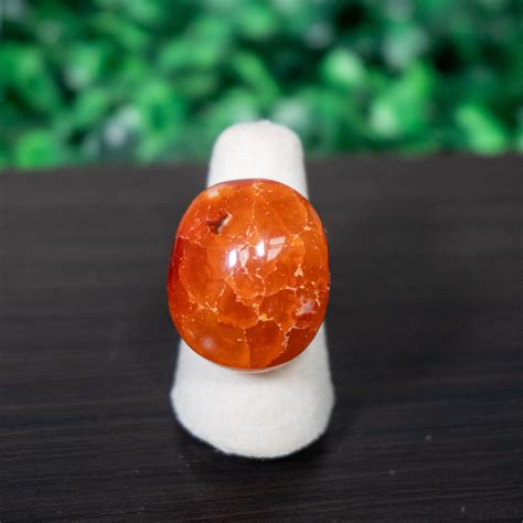 Polished Carnelian Ring 1 The Crystal Council