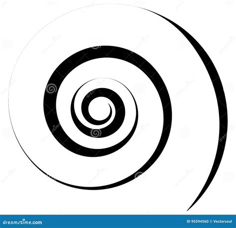 Espiral Ejemplo Del Giro Elemento Abstracto Con Estilo Radial