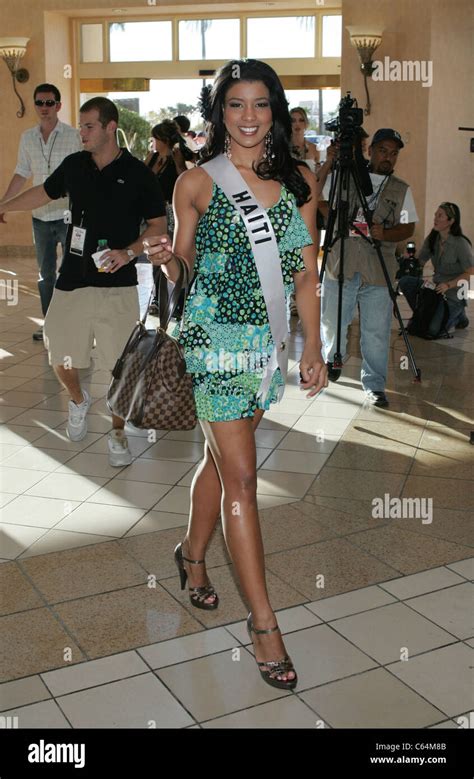 sarodj bertin miss haiti at a public appearance for miss universe official swimsuit poster