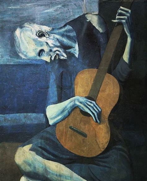 The Old Guitarist 1904 Pablo Picasso The Art Institute Of Chicago