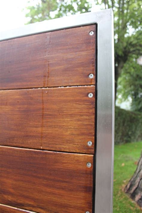The top eight modern wood fence design ideas from the experts at total fence inc. Modern Wooden Gates with stainless steel frame. Hard wood ...