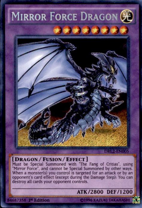 Yugioh Dragons Of Legend 2 Single Card Secret Rare Mirror Force Dragon