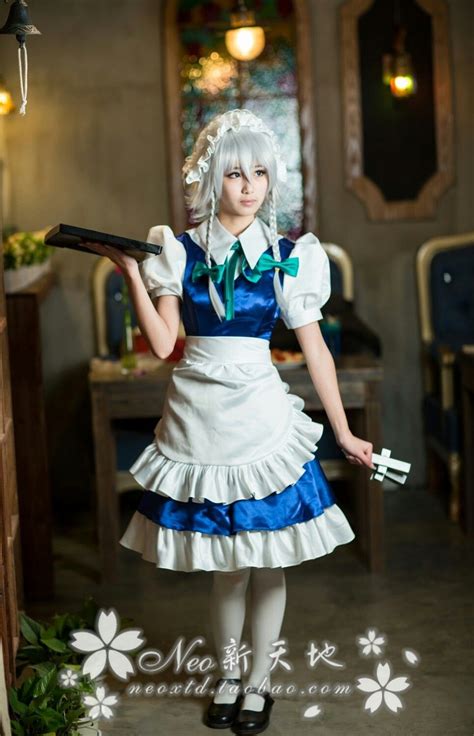Touhou Project Izayoi Sakuya Set Dress Maid Cosplay Cosplay Costumes
