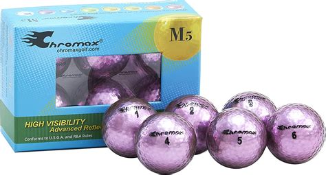 Chromax Metallic M5 Colored Golf Balls Pack Of 6 Bigamart