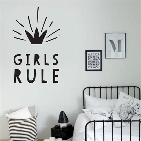 Girls Rule Bedroom Wall Stickers By Parkins Interiors