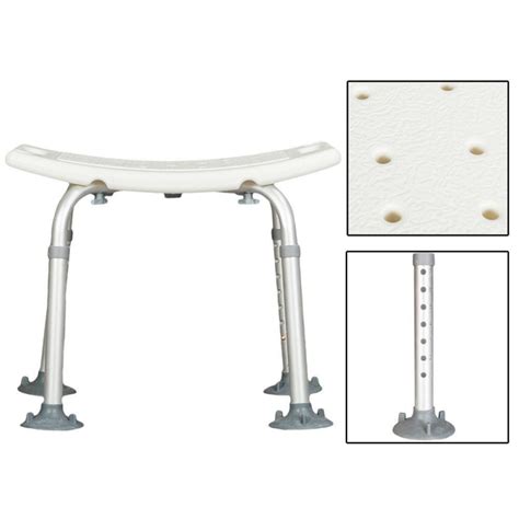 Ktaxon Shower Stool Chair Bath Seat 7 Height Adjustable Medical White