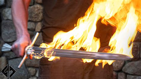 Forging The Flaming Sword From Game Of Thrones Youtube