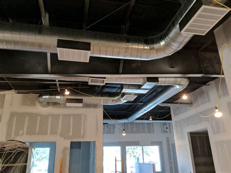Commercial Exposed Ductwork For Office Sheet Metal Fabrication
