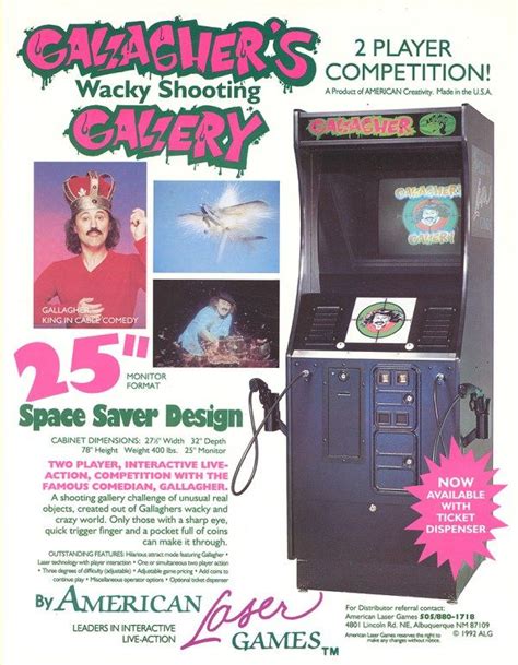 gallagher s gallery arcade game advertisement famous comedians poster ads live in the now