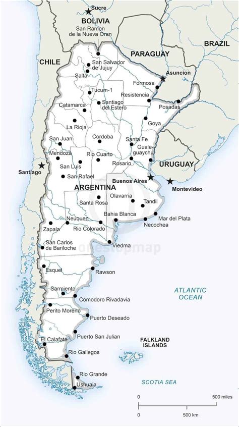 From simple political maps to detailed map of argentina. Vector Map of Argentina Political | One Stop Map