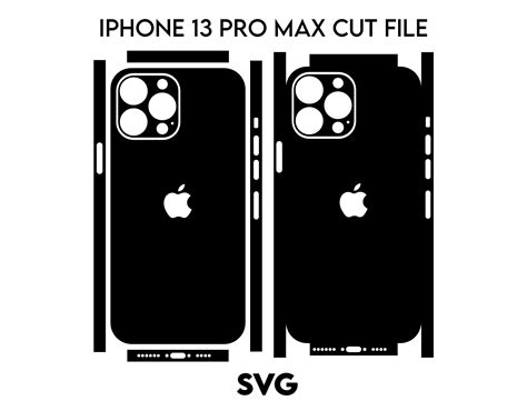 Apple Iphone 13 Pro Max Full Wrap Skin Cut Template Svg Silhouette
