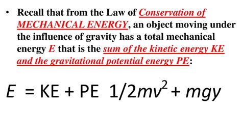 Equation In Solving The Conservation Of Mechanical Energy Tessshebaylo