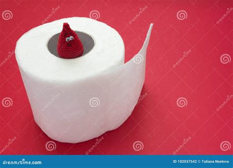 Hemorrhoid Treatment Health Problems Toilet Paper And Crochet Blood
