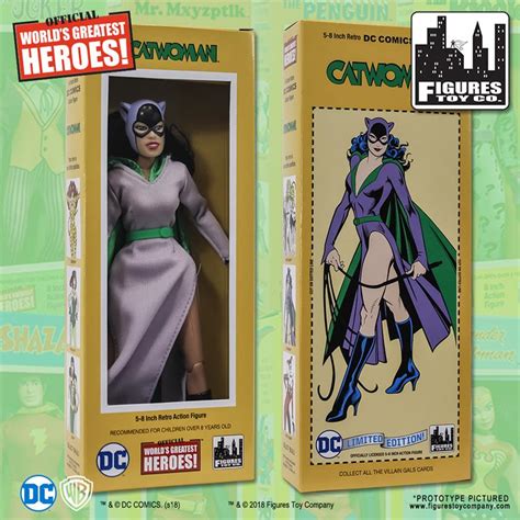 Dc Comics Boxed 8 Inch Action Figures Catwoman Retro 5 Purple Dress