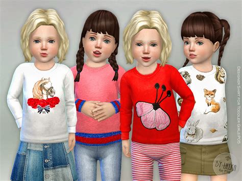 The Sims Resource Designer Shirt For Toddler Girls P05