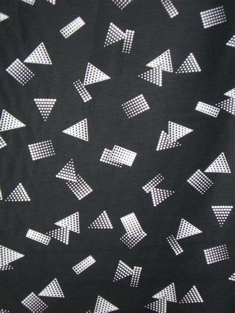 Elisemesner White On Jet Black Geometric Print Pure Cotton Motifs