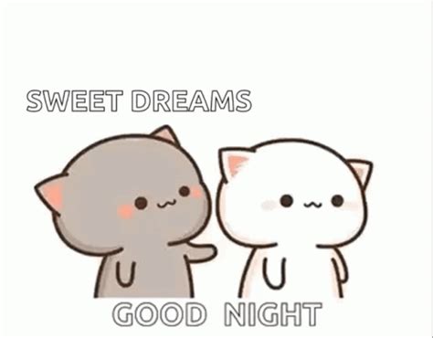 Goodnight Kiss Hey Sweet Dreams Peach Goma Cat 