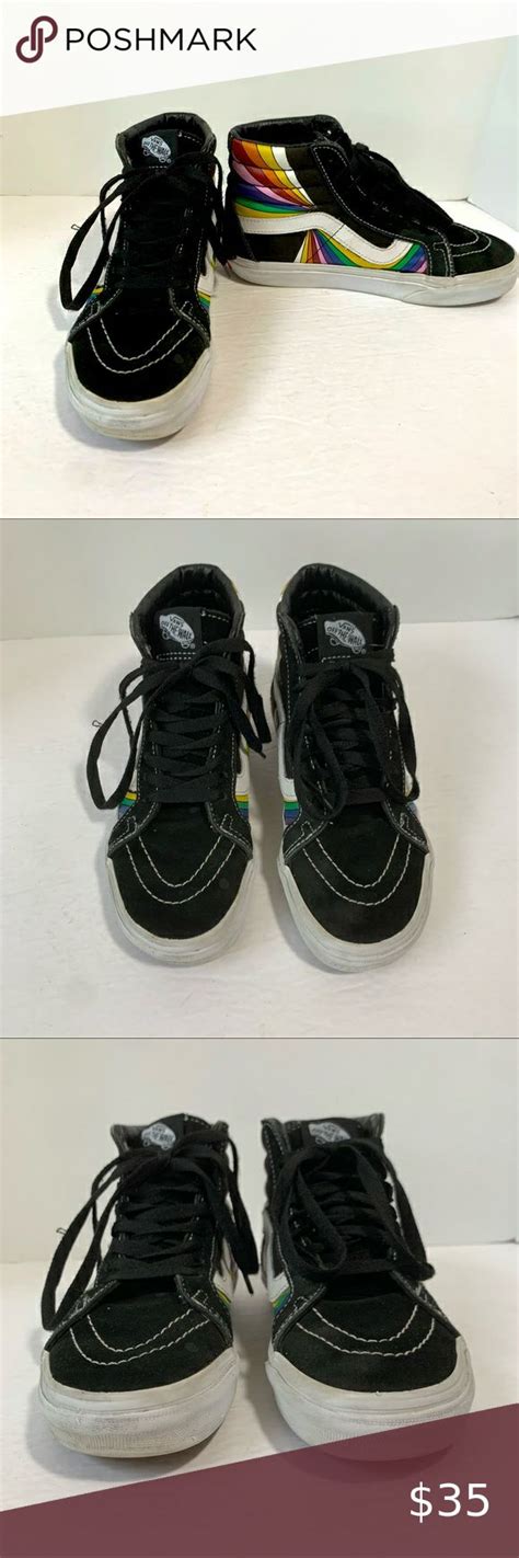 Vans Sk Hi Refract Pack Black Rainbow Sneakers High Top Sneakers