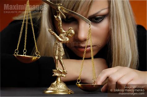 Photo Of Woman With Justice Scales Law Concept Stock Image Mxi20347