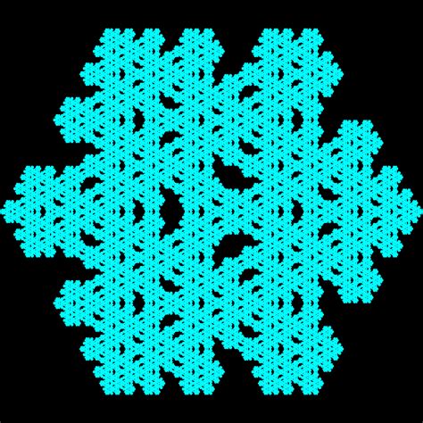 Hexagon Fractal Flake Fractal Dimension 1923 Rmathpics
