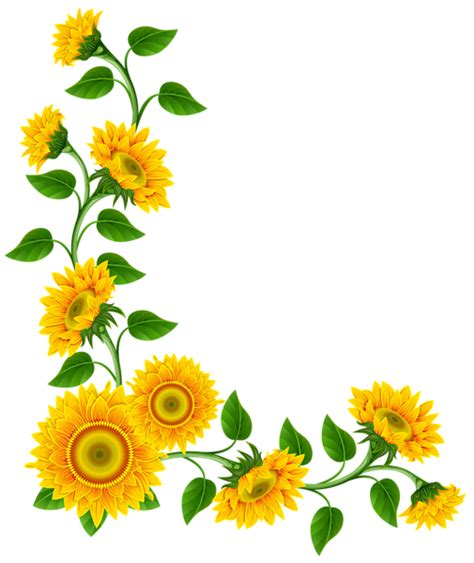 Sunflower Border Decoration Png Clipart Image Gallery Yopriceville