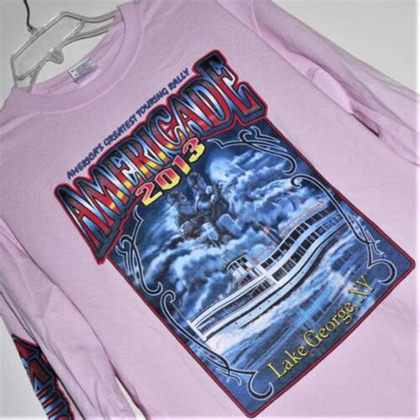 Americade Lake George Ny 2013 Womens Pink M Medium Long Sleeve T Shirt Vgc Ebay