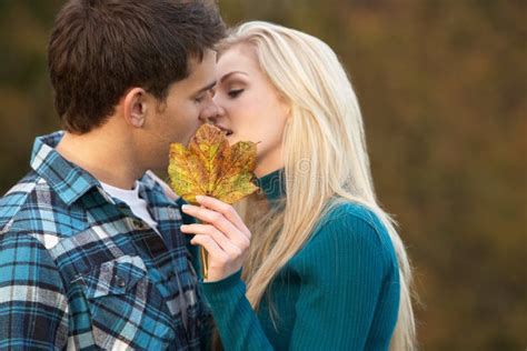 Romantic Teenage Couple Kissing Stock Image Image Of People Twenties 13671125