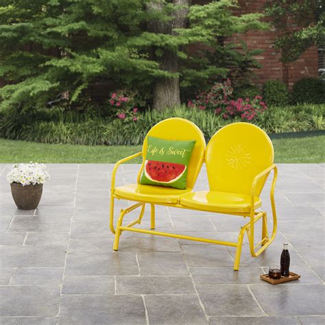 There are over 7 special value prices on metal outdoor gliders. Mainstays 2 Seats Outdoor Patio Furniture Retro Durable ...