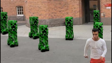 Minecraft Creeper Invasion In Real Life Youtube